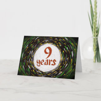 9 cartão anos de aniversário/aniversário da