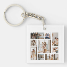 9 Chaveiros de Colagem de Fotos Personalizadas Sem