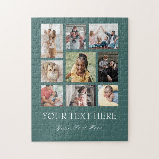 9 Quebra-cabeça da família de colagem de fotos (Vertical)