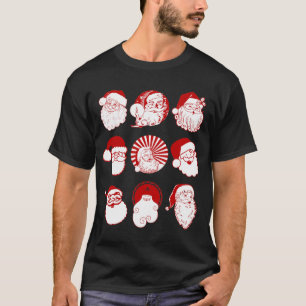 9 Santa - t-shirt curto preto da Capa dos homens