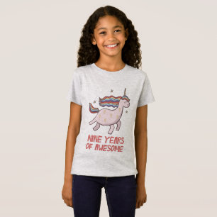 9o T-shirt do presente de aniversário nove anos d
