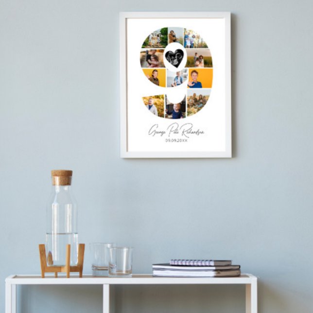 9th Birthday Photo Collage Poster Keepsake (Criador carregado)