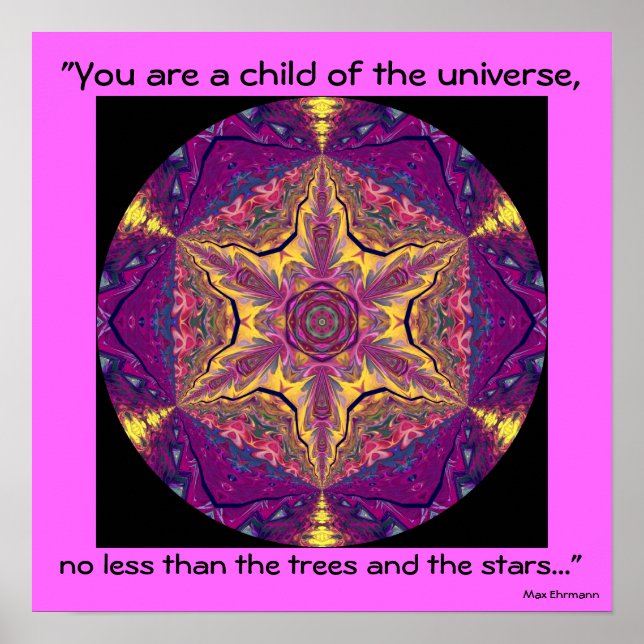 A04 "Child of the Universe" - Desiderata Poster (Frente)