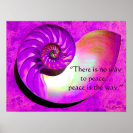 A07 Nautilus Shell Peace Inspiration Poster