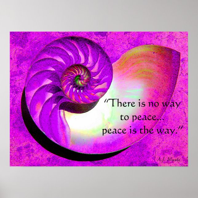 A07 Nautilus Shell Peace Inspiration Poster (Frente)
