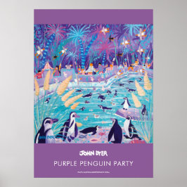 A2 poster de John Dyer. Partido Pinguim Roxo