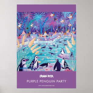 A2 poster de John Dyer. Partido Pinguim Roxo