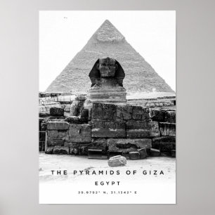 A3 Pirâmides De Giza Egito Coordenam Poster