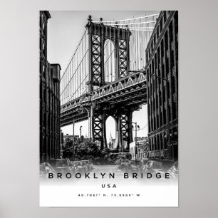 A3 Ponte Brooklyn EUA Coordena o Poster