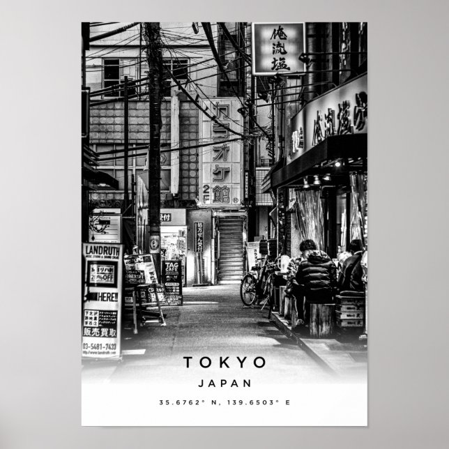 A3 Tokyo Japan coordena Poster (Frente)