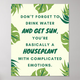 A4 Poster de Humor de Plantas Familiares para pavi