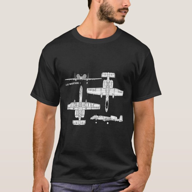 A-10 Aeronave Militar de Warthog T-Shirt (Frente)