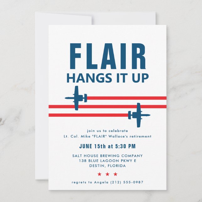 A-10 Convite de festas Jet de Combatente de Ataque (Frente)