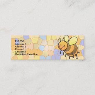 A abelha ocupada caçoa cartões de visitas magros