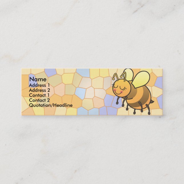 A abelha ocupada caçoa cartões de visitas magros (Frente)