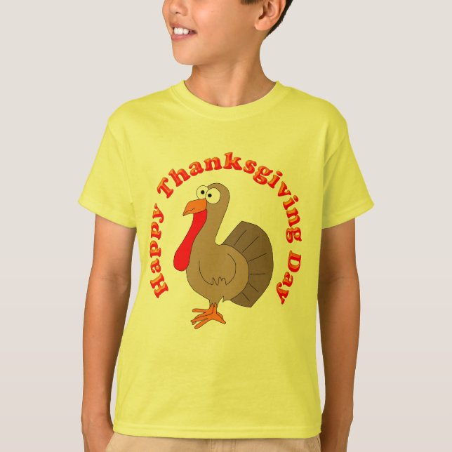 A acção de graças feliz caçoa o t-shirt (Frente)