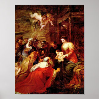 A Adoração do Impressão de Arte Magi Vintage