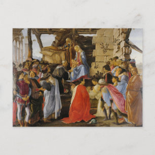 A Adoração dos Magos por Botticelli Cartão Postal