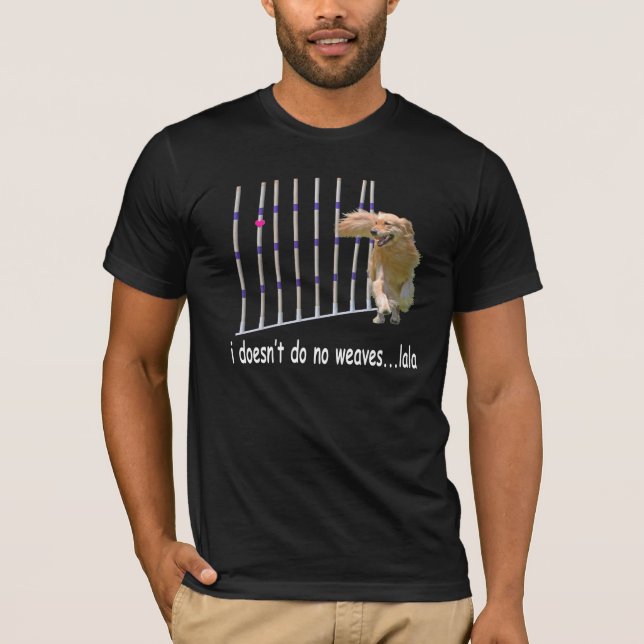 A agilidade do golden retriever "tece" o t-shirt (Frente)