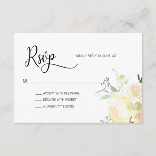 A aguarela cora RSVP Wedding floral bege