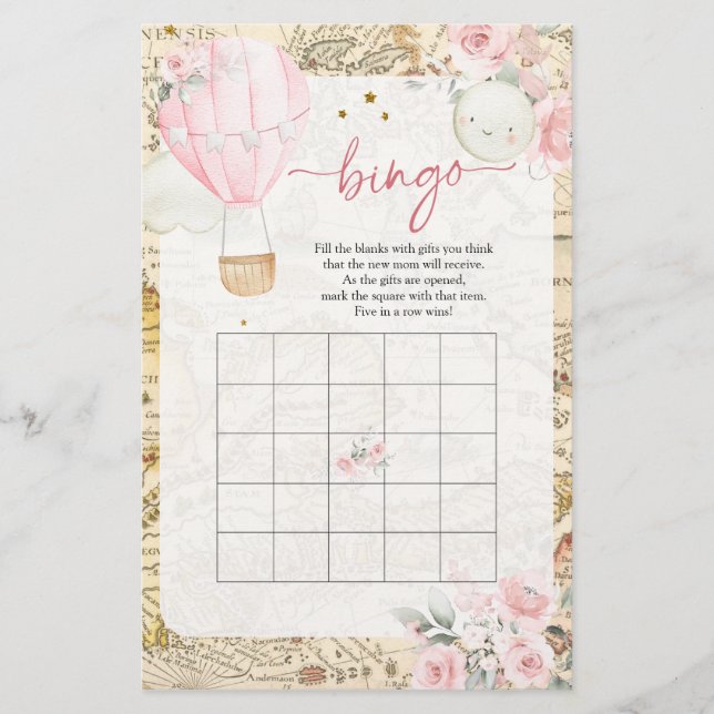 A Air Balloon não é o Chá de fraldas Bingo maravil (Frente)