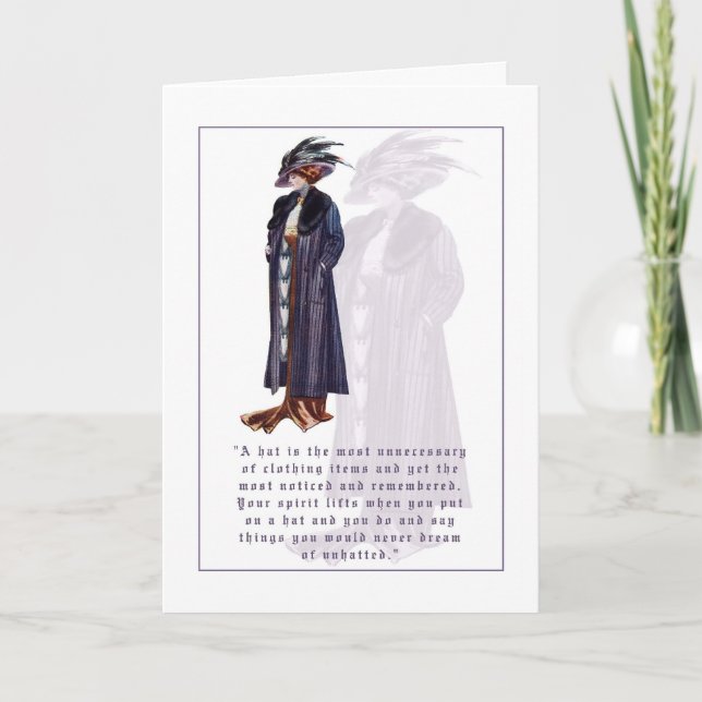 A alegria de um cartão do chapéu (Frente)
