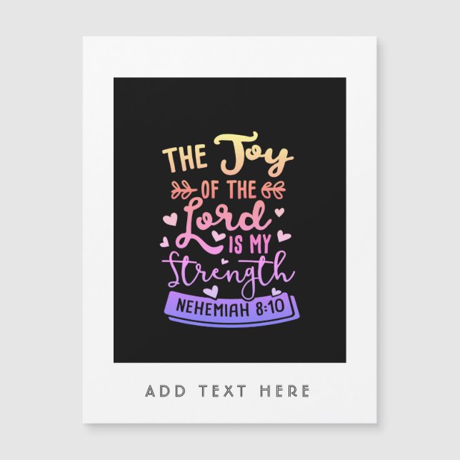 A Alegria Do Senhor É Minha Força Personalizada (Frente)