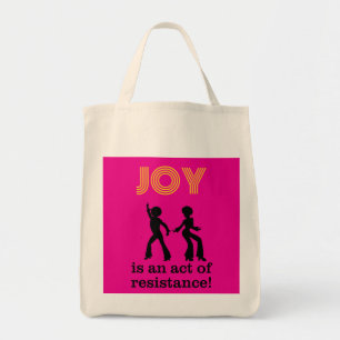 A alegria é um ato de resistência! - bolsa tote (2