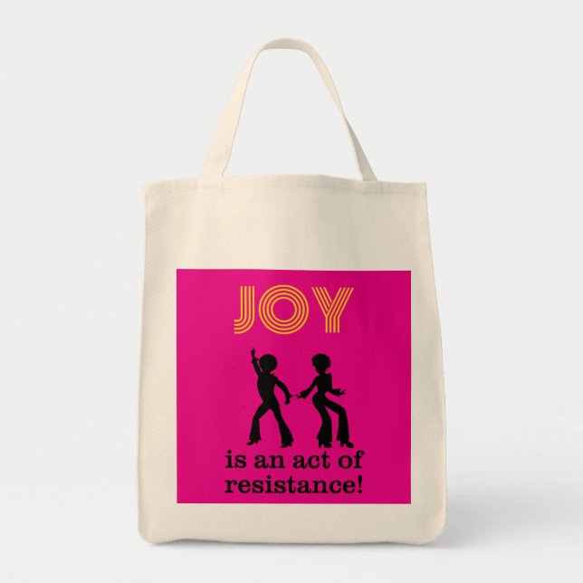 A alegria é um ato de resistência! - bolsa tote (2 (Frente)