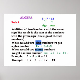 A álgebra assina o poster