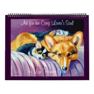 A alma do amante do Corgi do calendário do Corgi