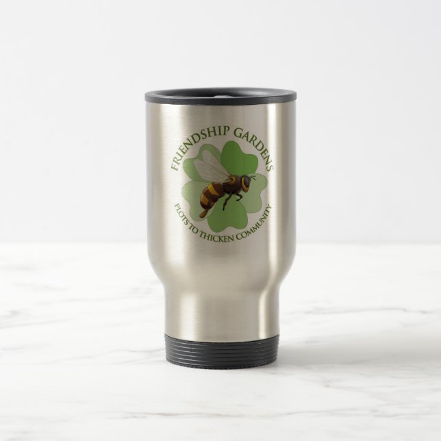 A amizade jardina caneca de viagem (Centro)