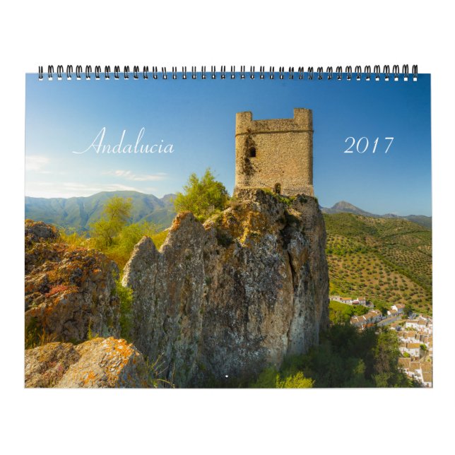 A Andaluzia, calendário 2017 da espanha (Capa)