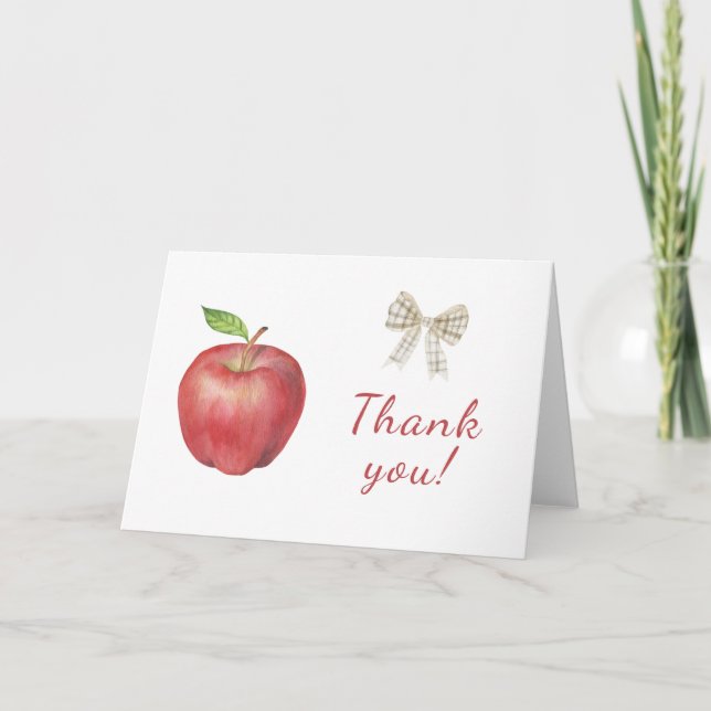 A Apple do nosso Cartões de agradecimentos de Chá  (Frente)