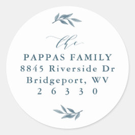 A aquarela deixa a etiqueta azul de endereço de re