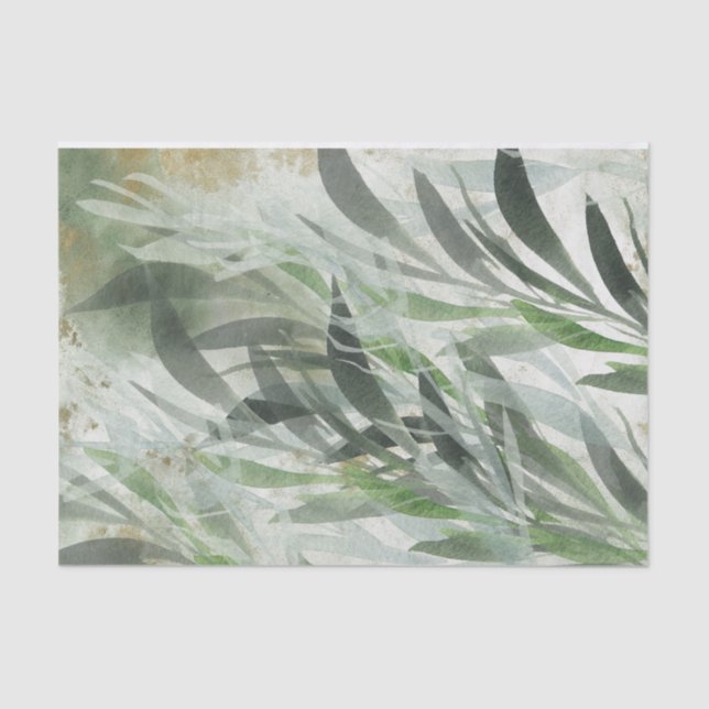 A Aquarela Deixa Papel Tecido De Textura De Mossy (Frente )