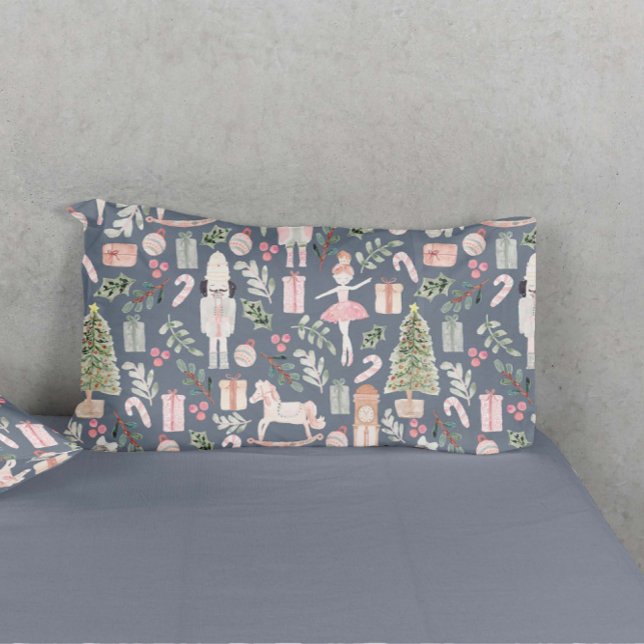 A aquarela moderna do quebra-nozes (the nutcracker set of 2 pillowcases)
