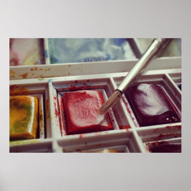 A aquarela pinta impressão fotográfica. (Frente)