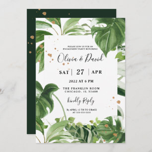 A Aquarela Tropical Deixa Convite De Casamento