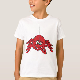 A aranha vermelha grande caçoa o t-shirt