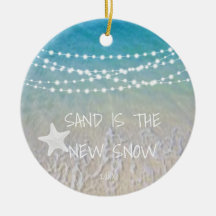 A Areia É O Novo Enfeites de natal Da Praia Da Nev