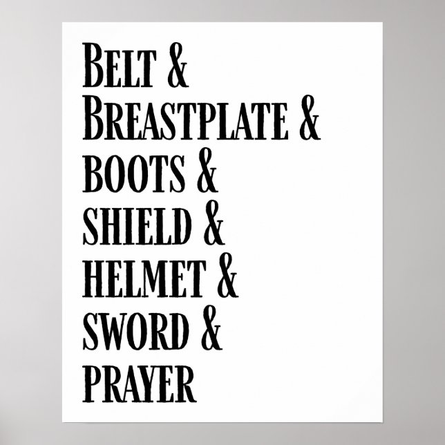 A Armadura da Poster da Lista de Deus (Frente)