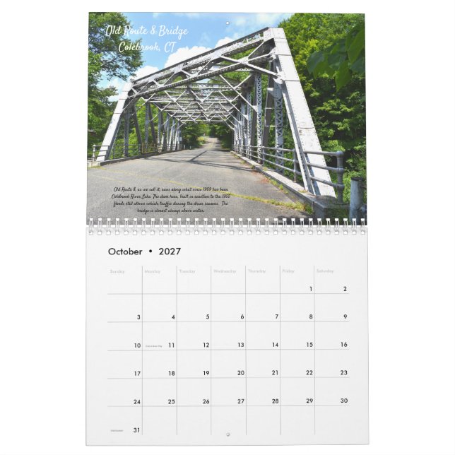 A arquitetura do calendário da parede da ponte (Out 2027)