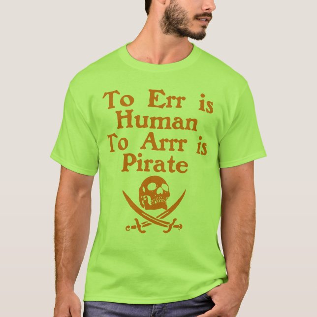 A Arrr é o t-shirt do adulto do pirata (Frente)
