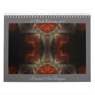 A arte 2011 do Fractal projeta o calendário