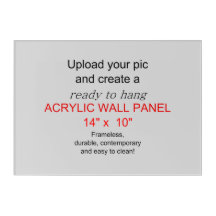 A arte acrílica 14 x 10 da parede - adicione fotos