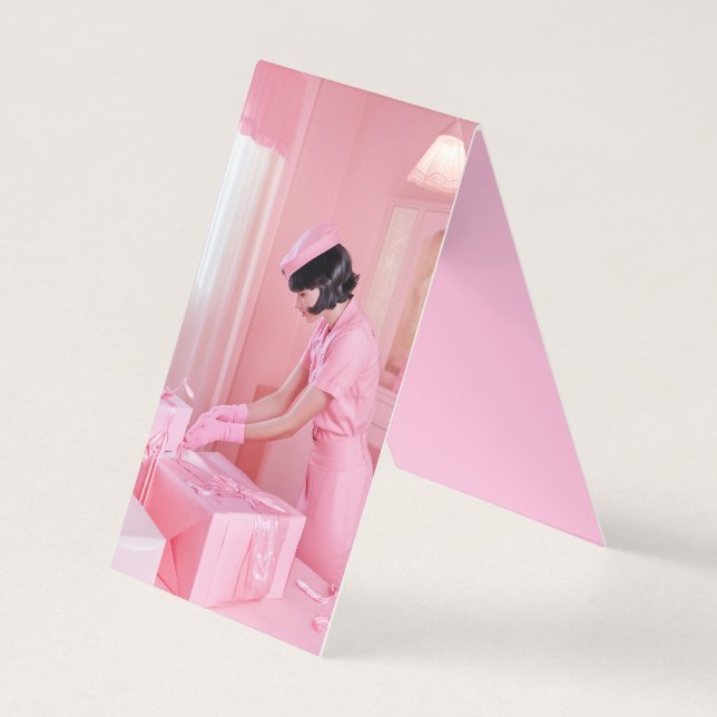 A Arte da Embrulhagem de Presentes Rosa (Frente)