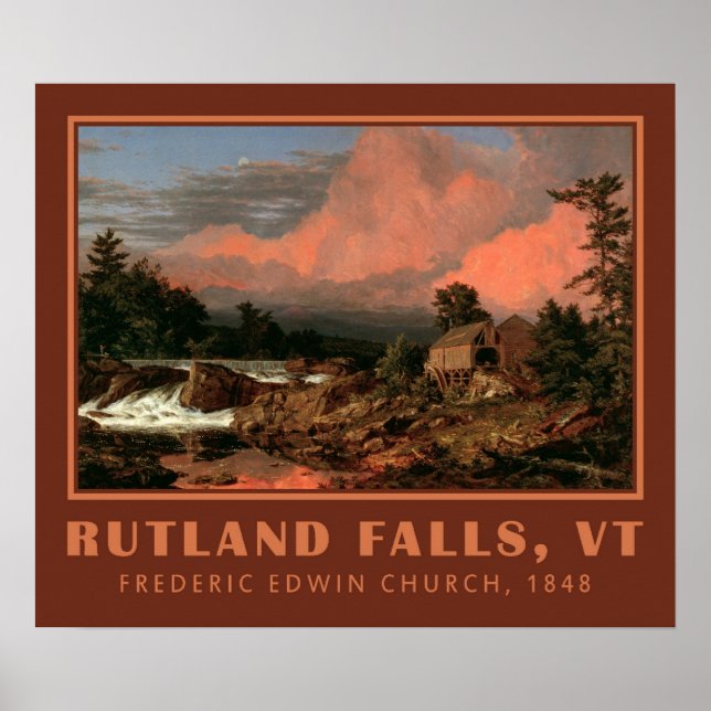 A arte da Igreja "Rutland Falls" poster (Frente)