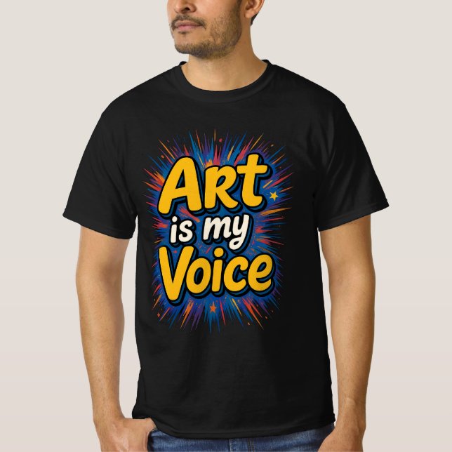 A Arte É Minha Voz – Camiseta de Tipografia Vibran (Frente)