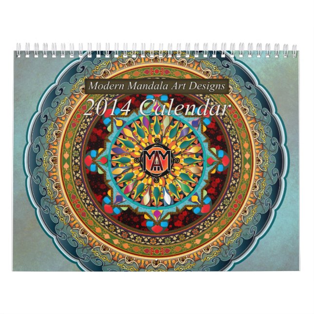 A arte moderna da mandala projeta o calendário (Capa)
